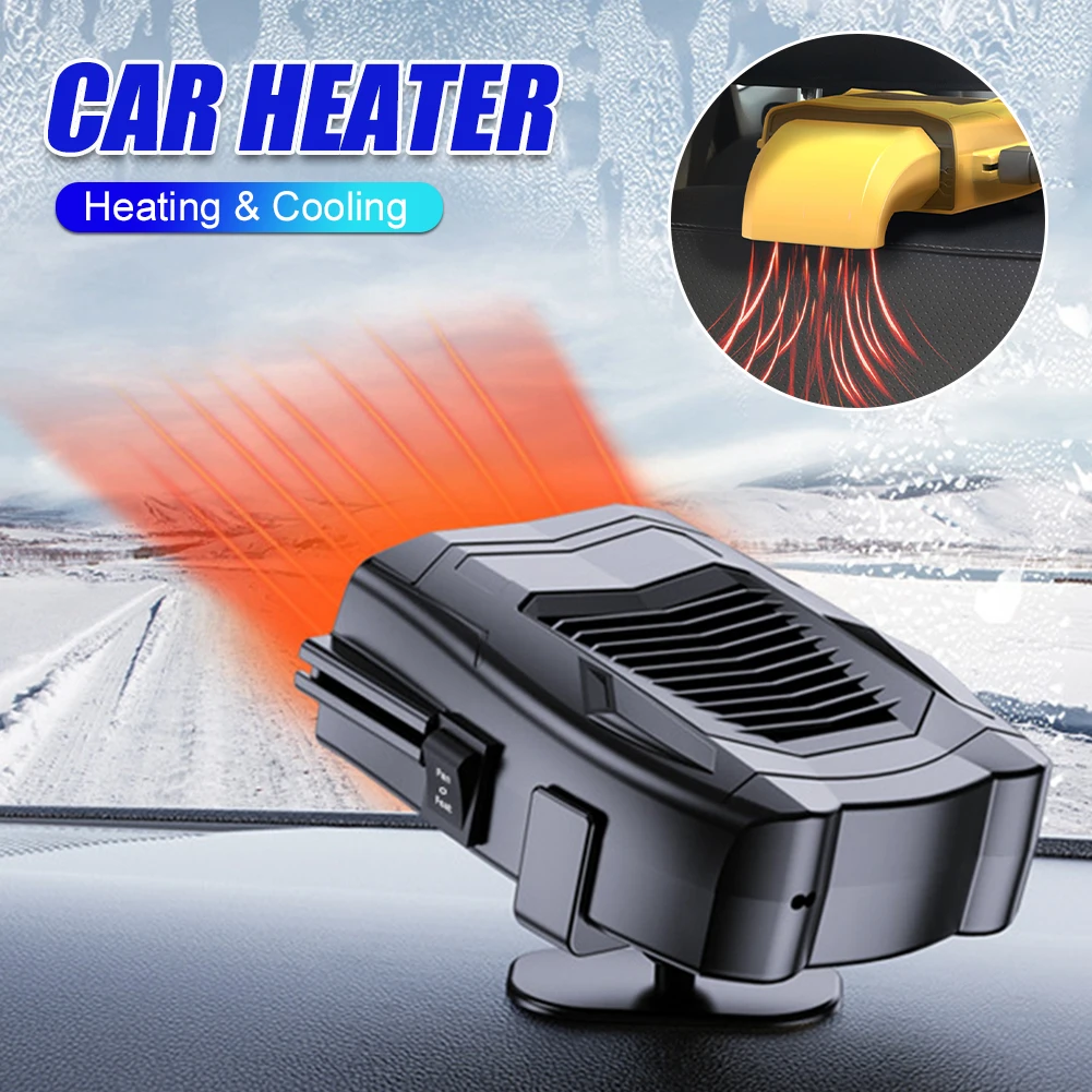 

150W Electric Car Heater 12V Cooling and Heating Fan Dashboard Seat Heater 360-Degree Adjustable Defrosting Defogging Machine