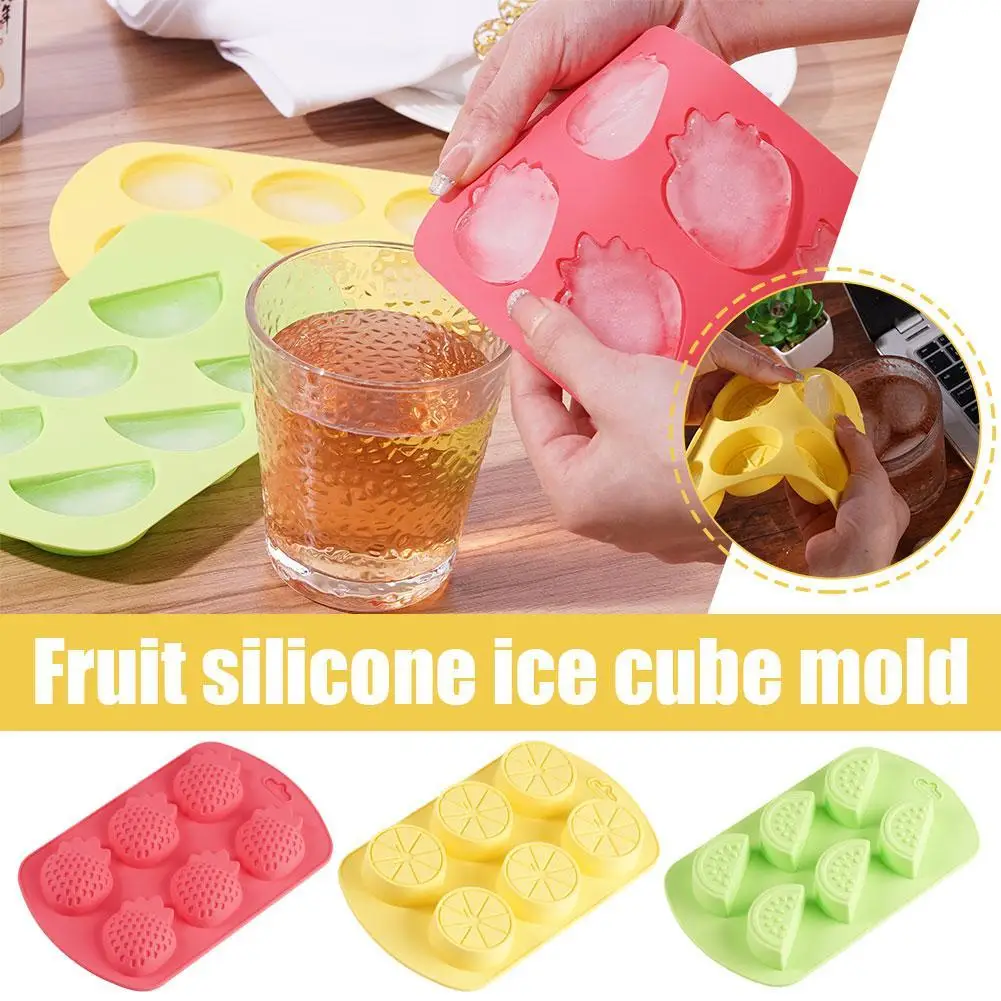 

6Grid Ice Cube Mold Reusable Large Food Grade Silicone Ice Cube Square Tray Mold Non-toxic DIY Bar Pub Wine Ice Blocks Maker