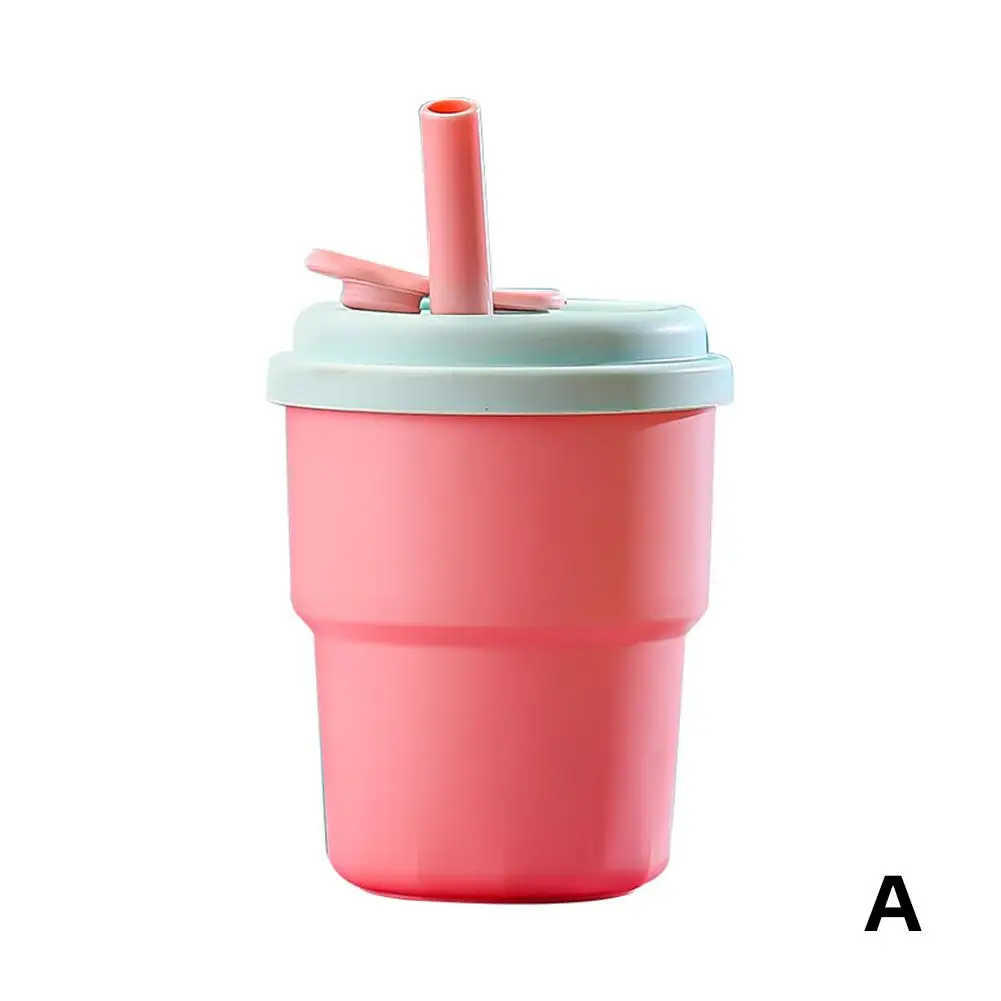 Пластиковая чашка для воды портативная герметичная разноцветная молока кофе