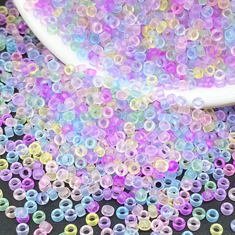 

15g about 800pcs 2.8mm Transparent Color Glass Seed Beads Uniform Round Spacer Beads for DIY Handmade Jewelry Making Accessories