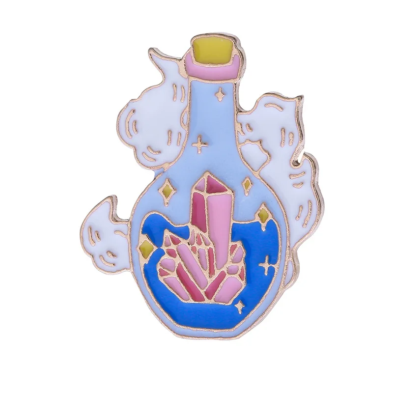 

1 Pcs Cartoon Cute Enamel Brooch Creative Vase Backpack Badge Coat Lapel Pin Gift Jewelry