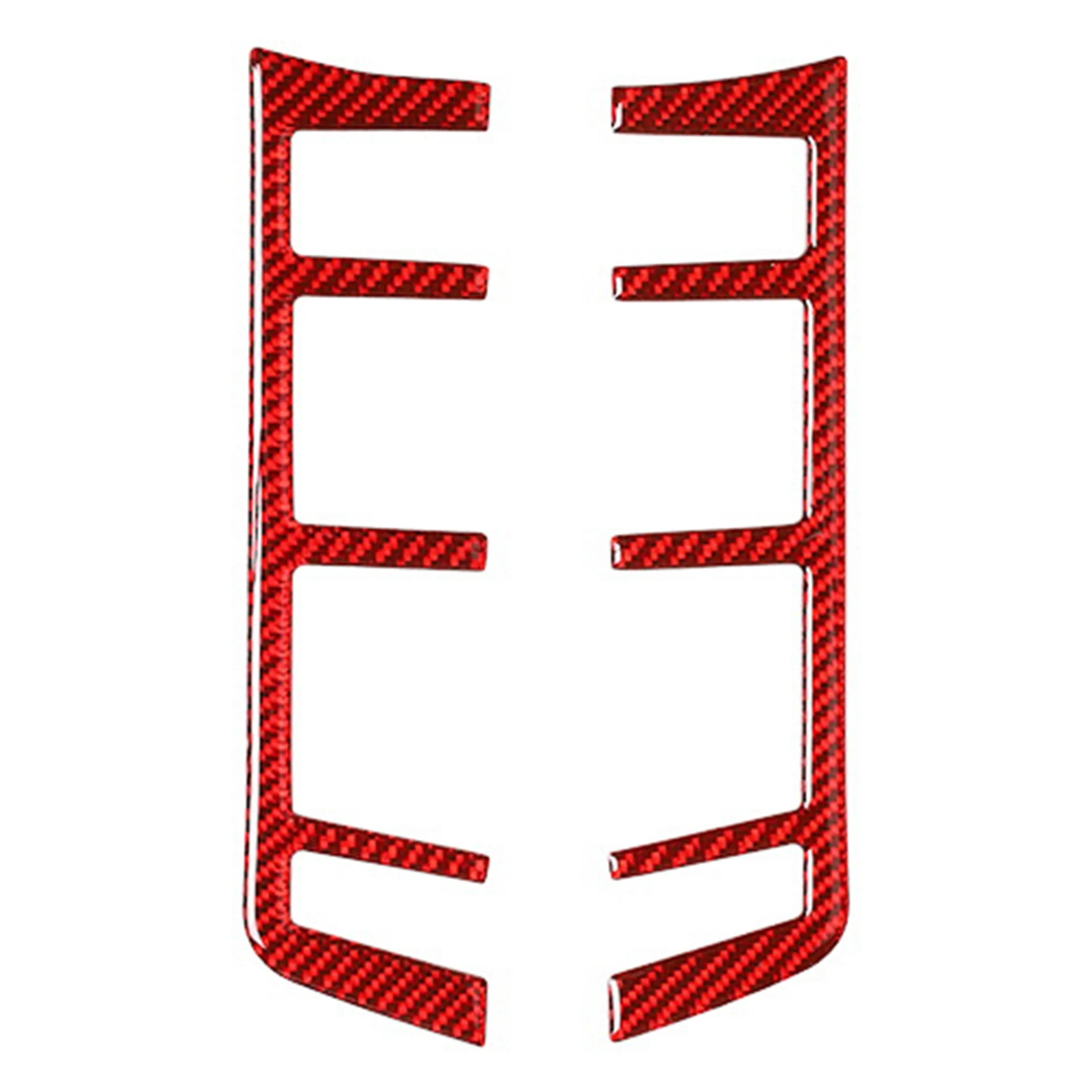 

2PCS Carbon Fiber Red Rear Button Decoration Trim Car Decorative Sticker Car Interior for Porsche Panamera 2010-2016