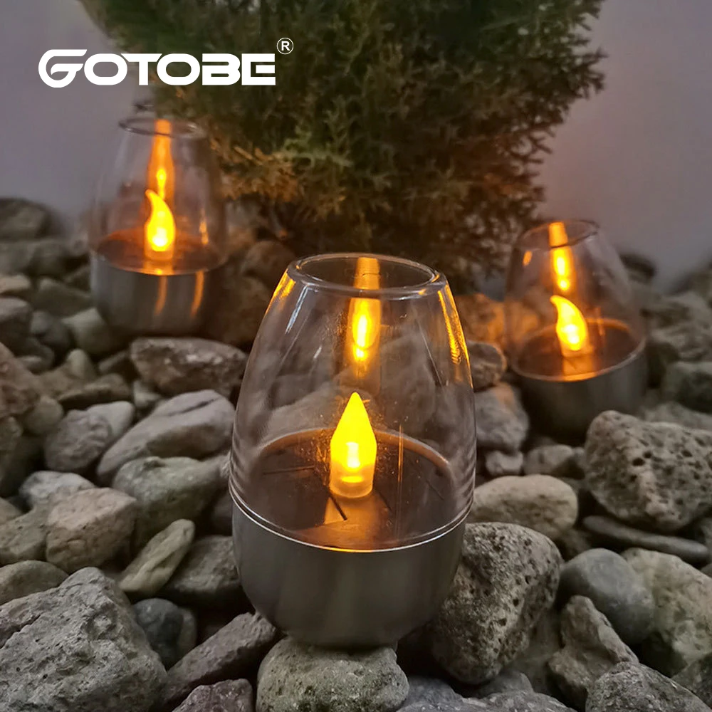 1/5/10 шт. уличная Светодиодная лампа-Свеча на солнечной батарее - купить по