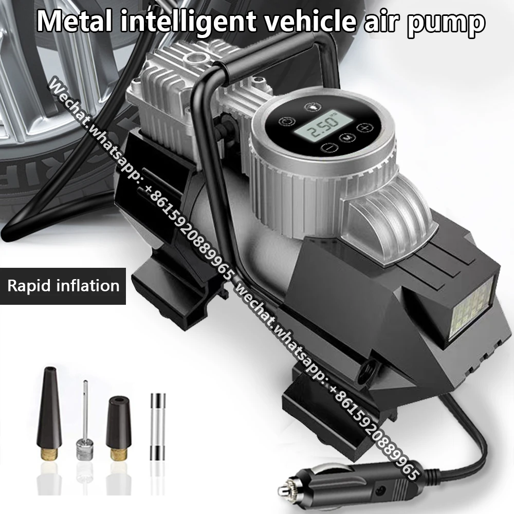 

Portable Vehicle Mounted Inflator Pump 12VCar 28mm Cylinder Body Diameter LED Digital Air Compressor For Small Car Electric Tire