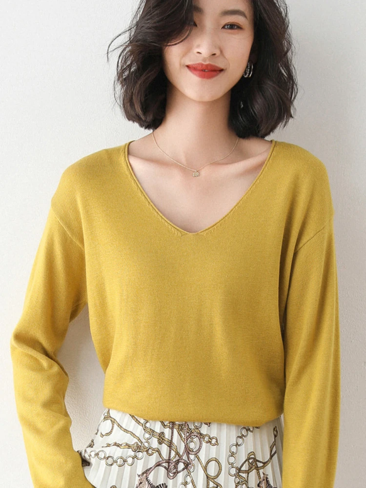 Fashion Tops 2022 Women Autumn Winter New Thin Pullover Top Women's Long Sleeved Sweater Bottoming Shirt Office Lady Sweaters