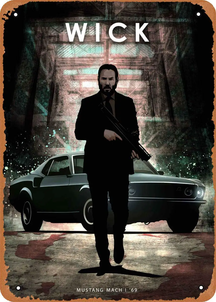 Металлическая вывеска GCOCL Legend Car John Wick