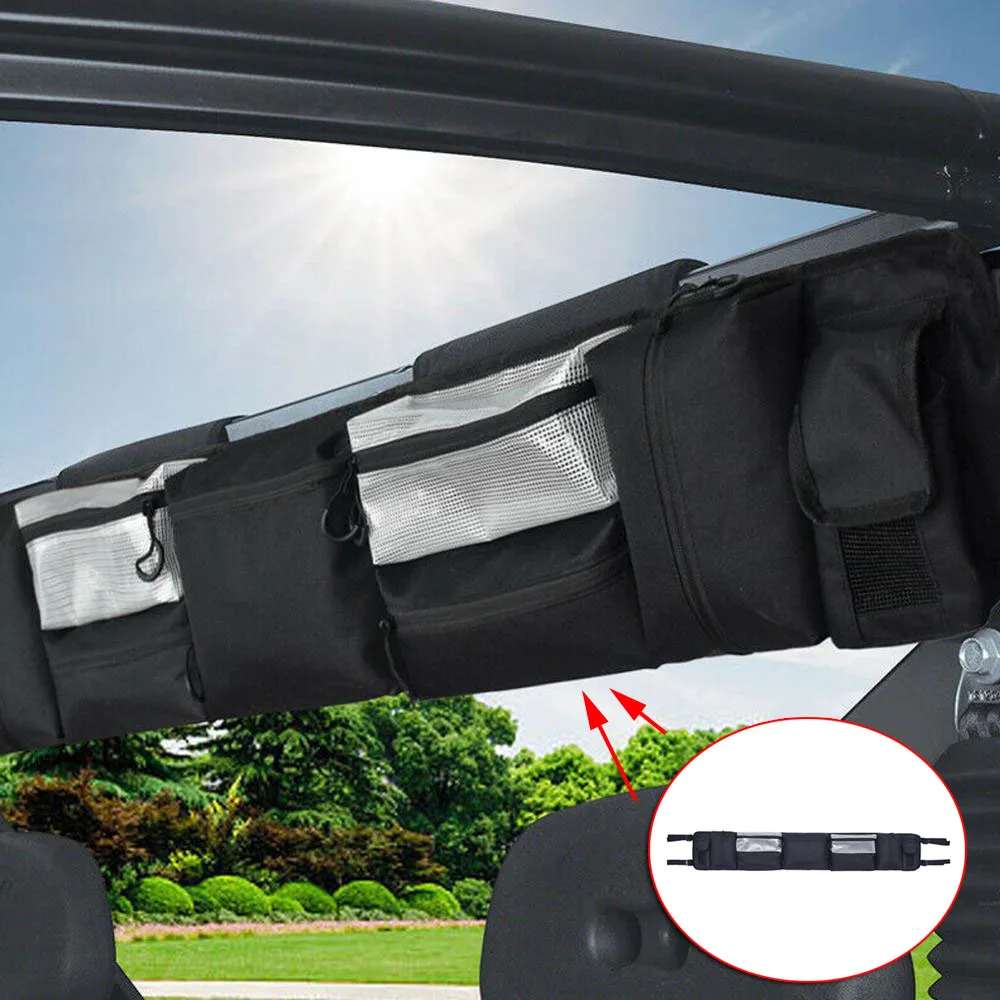 

Передняя сумка для квадроциклов UTV, автомобильная сумка для хранения, 600D, сумка из ткани Оксфорд, седло, багажник на крышу, верхняя поддержка,...