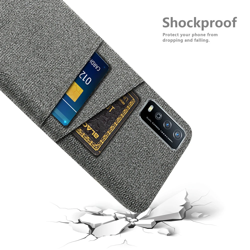 

Fabric Case For Vivo Y11S Case Luxury Fabric Dual Card Phone Cover For Vivo Y12s V2027 Wallet Coque For Vivo V2032 Y11s Funda
