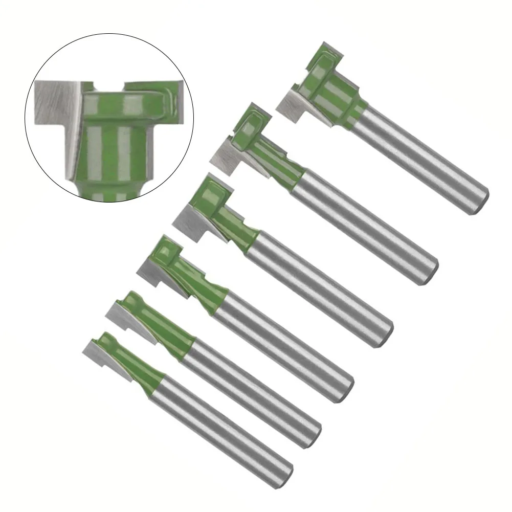 

6.35mm 1/4inch Shank T-Slot Cutter Router Bit T Slotting Milling Cutter For Solid Wood Particle Board Woodworking Tools