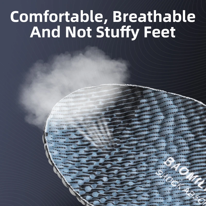 Breathable Soft Protects Knees Templates For Feet Hiking Running Unisex Insoles For Shoes PU Popped Rice Particle Foam Increa