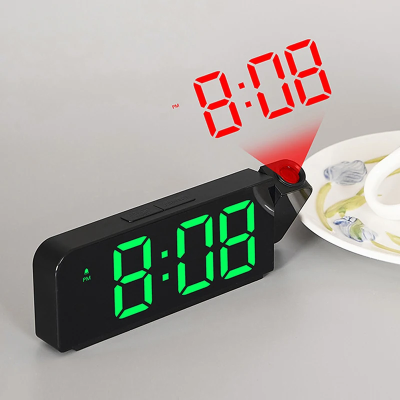 12/24h Led Digital Clock Usb Charge Ceiling Projector Alarm Clock For Bedroom Desktop Clock