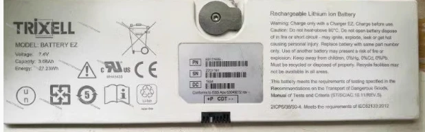 Подходит для аккумулятора Trixell EZ 7 4 В новый.