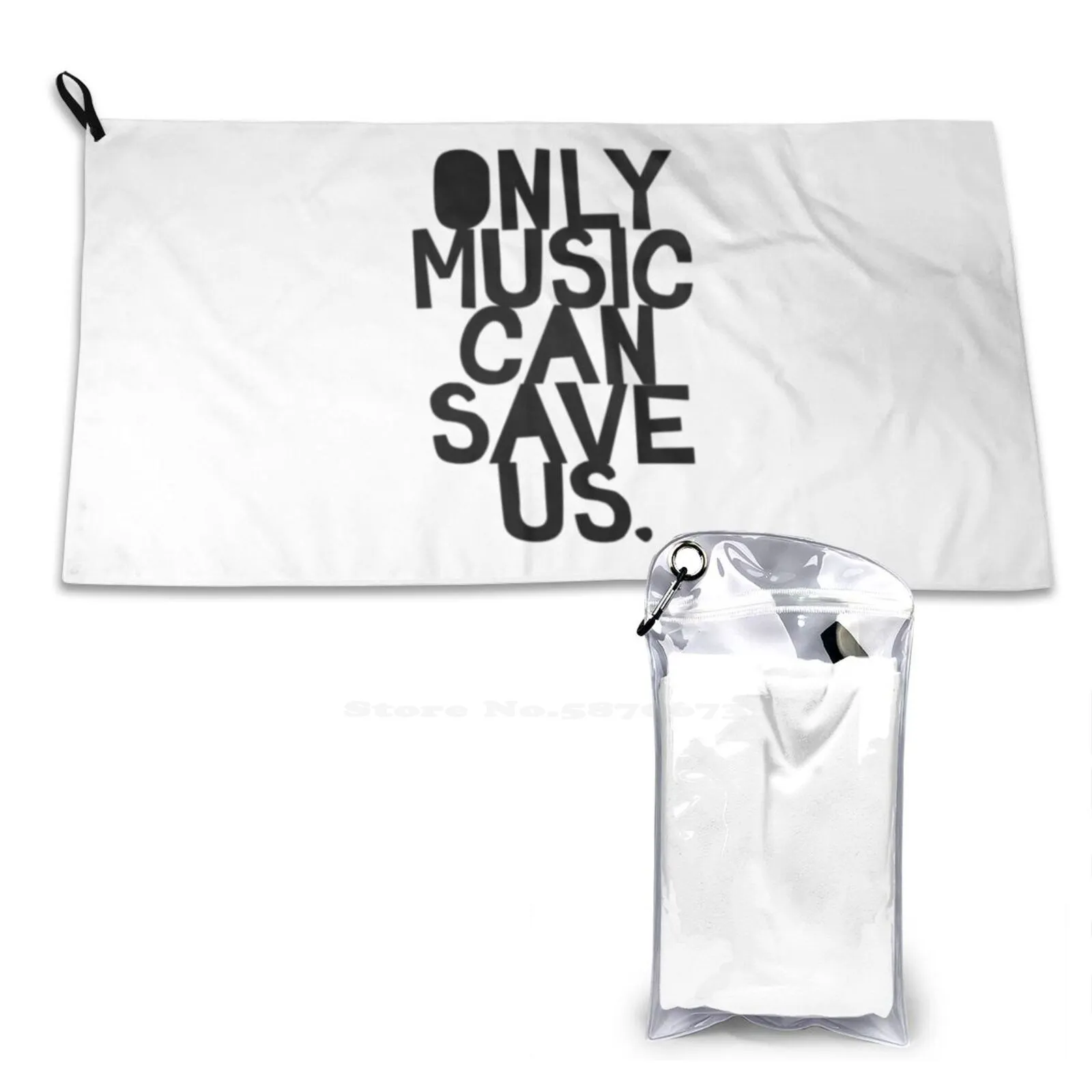 S Washcloth Only Music Can Save Us The Love Shop Lyrics Typography Hand