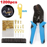 1200pcs sn 48b wire crimping terminals plier 0 5 2 5mm2 20 13awg crimp connector terminals sets tools box with heat shrink tube