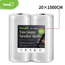 Saengq Keuken Voedsel Vacuümzak Sous Vide Opslag Tassen Voor Vacuum Sealer Zak Vacuüm Verpakking 12/15/20/25/30Cm * 1500Cm/Rolls