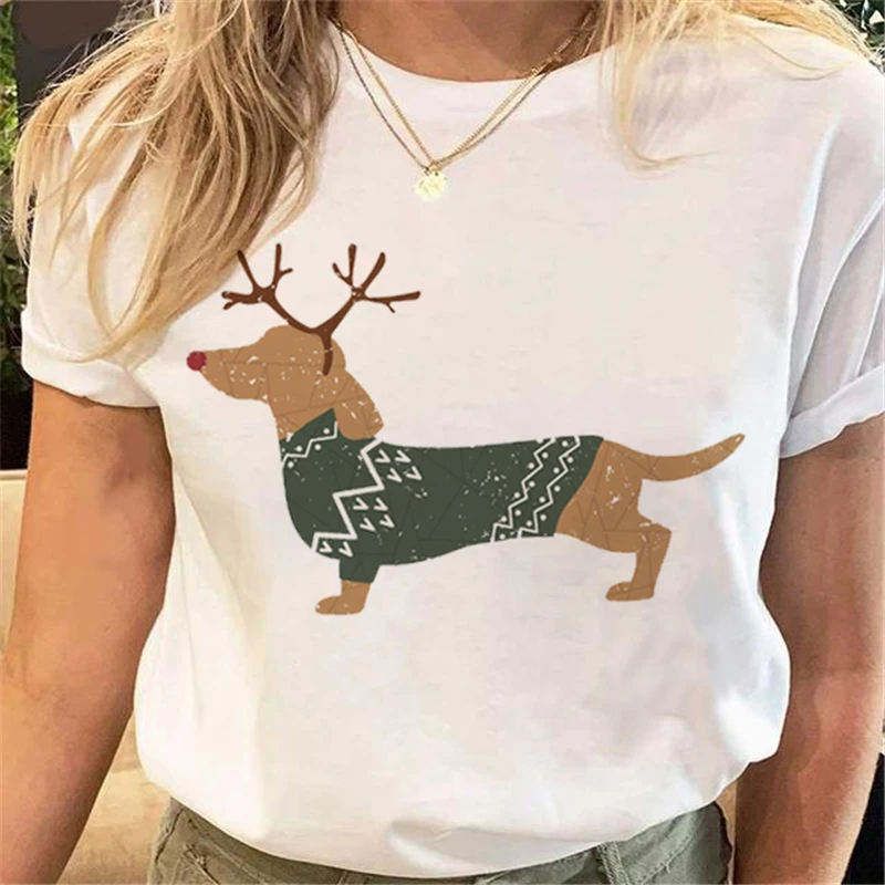 

Милая Повседневная веселая новогодняя женская футболка с надписью "Merry Christmas", модное зимнее Повседневное платье, женское платье с коротким ...
