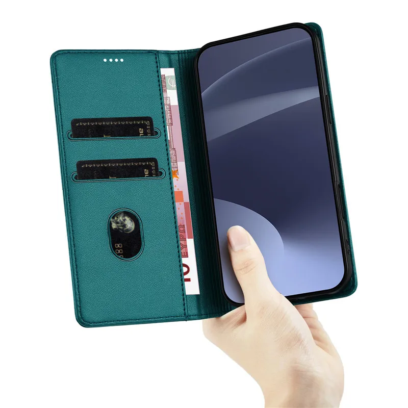 Фото Чехол-книжка Note15 Fundas Luxury для Xiaomi Redmi Note 15 4G, Note15 Pro Plus 5G, кожаный защитный чехол-кошелек №4