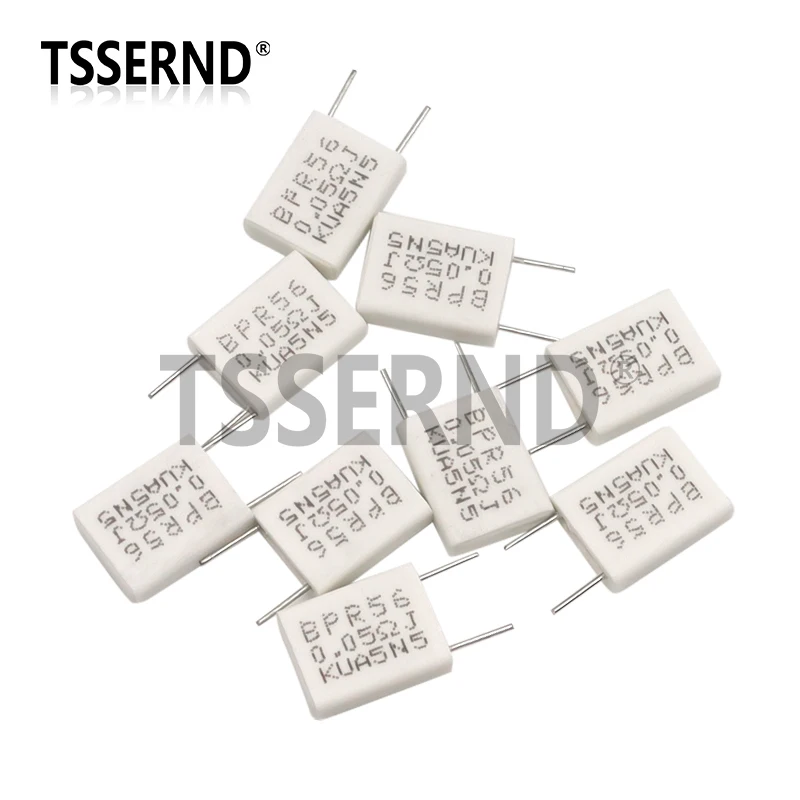 10 шт. BPR56 5 Вт 0 01 05 1 15 22 25 33 Ом Неиндуктивный керамический цементный резистор 1R 15R 22R