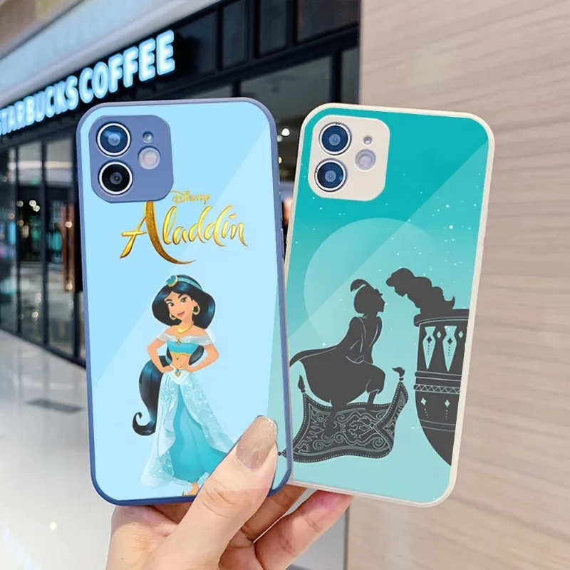

Чехол для телефона Aladdin Jasmine для IPhone 14 13 12 11 Pro Max X XR XS 8 7 Plus, цветной чехол из жидкого стекла