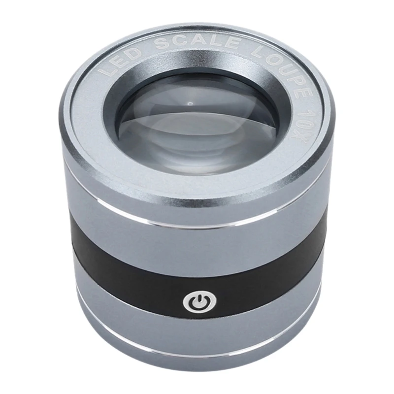 

A2UD Pocket Magnifier Glass Loupe Glass Jewelry Reading LED Scale Loupe