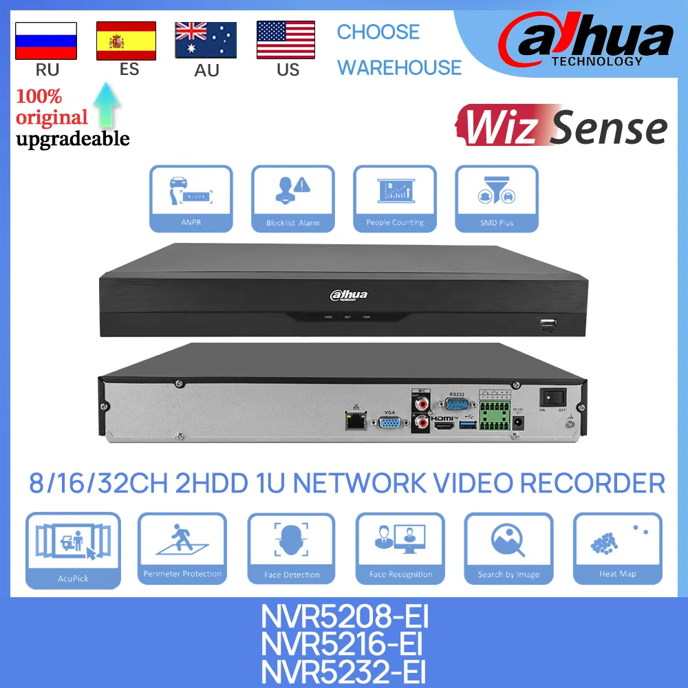 Оригинальный сетевой видеорегистратор Dahua NVR5208-EI NVR5216-EI NVR5232-EI 8 каналов/16 каналов/32