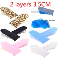 women height increasing insole 3 5cm invisible two layer half pad silicone honeycomb crystal transparent insole accessories