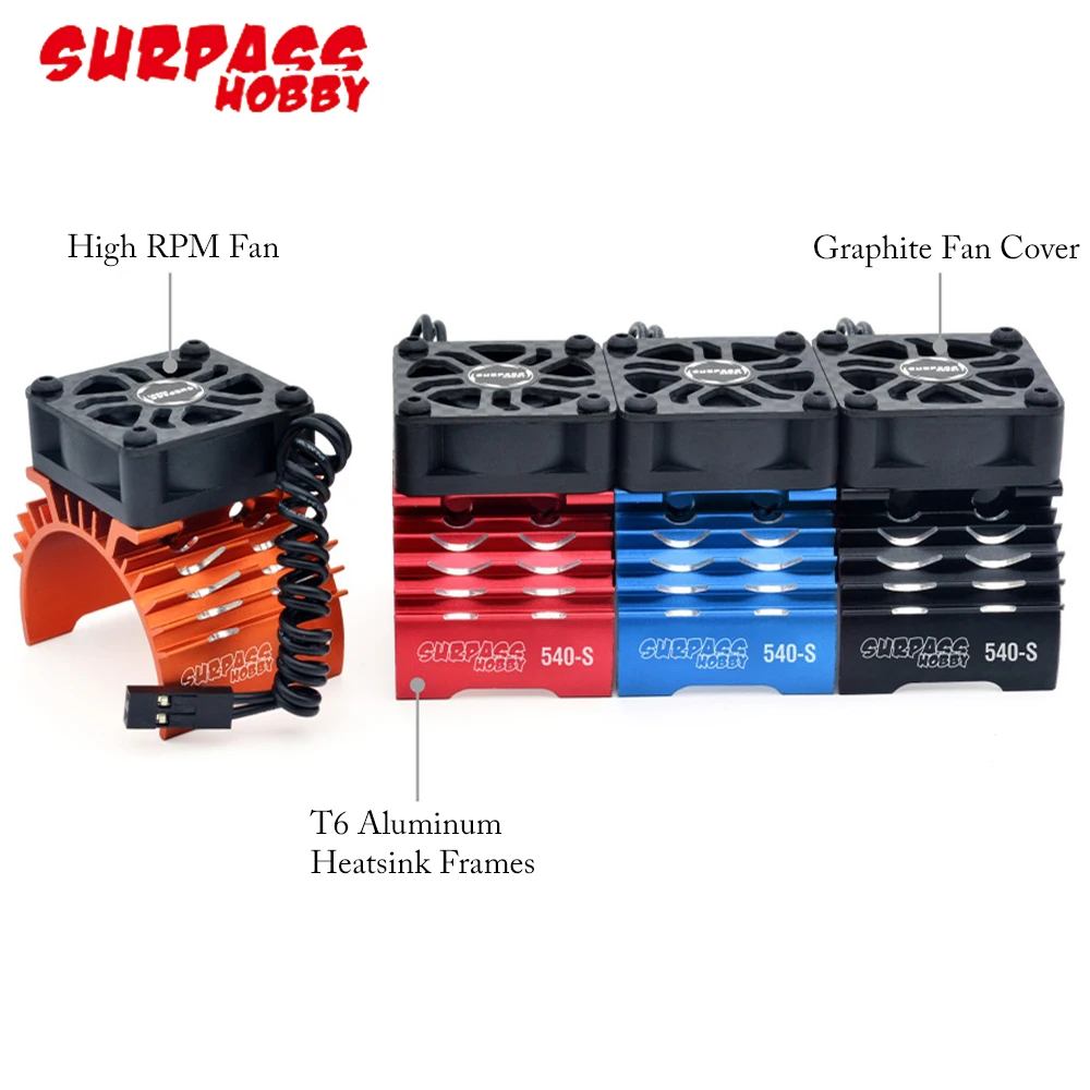 Охлаждающий вентилятор Surpass Hobby 540 с электродвигателем из металла