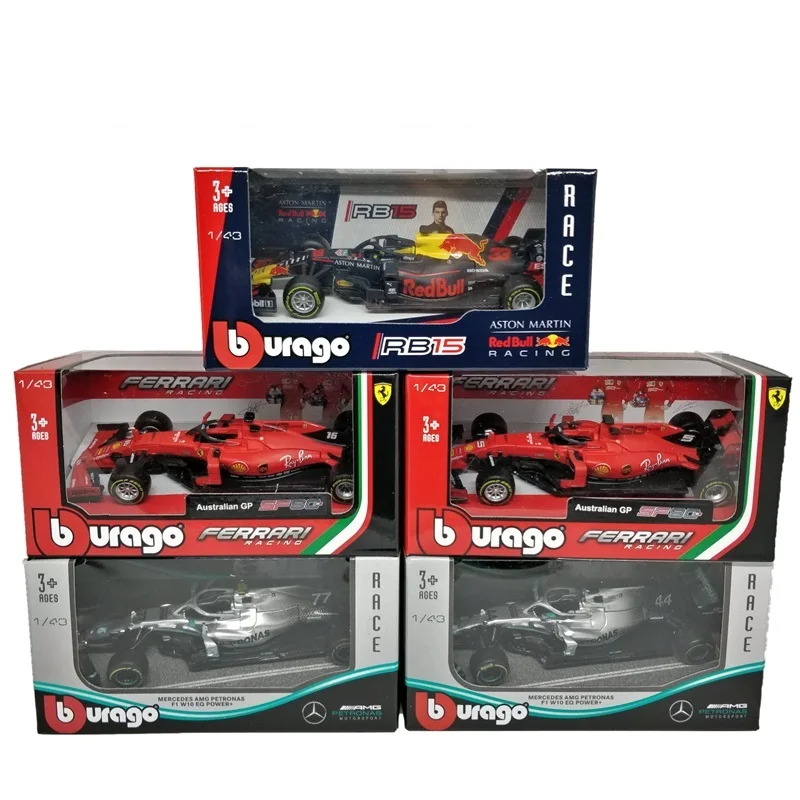 

BBurago 1:43 F1 2019 AMG W10 RedBull RB15 SF90 Formula one Diecast Racing Model Car Toy Cars