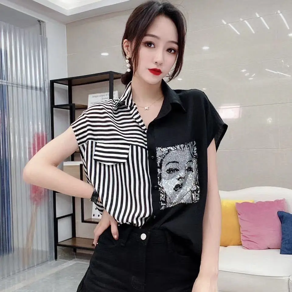 

Cheap and Pretty Blouses Free Shipping Vintage Women's Buttoned Shirts Woman Trends Fashion Cool Loose Youth Casual Elegant Chic