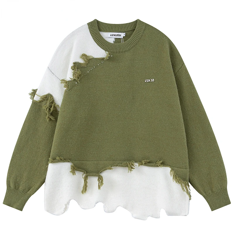 

Мужской трикотажный джемпер в стиле хип-хоп, в американском стиле