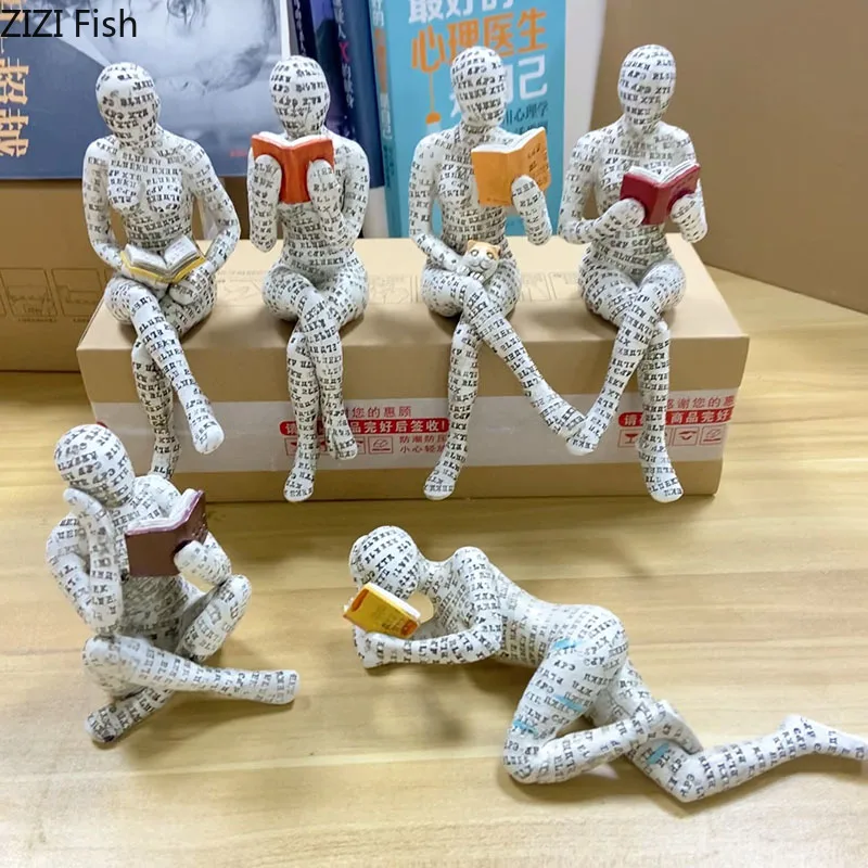 

Полимерная газета, скульптура, настольные украшения, абстрактные фигурки, статуя, украшение для гостиной, Современный домашний декор