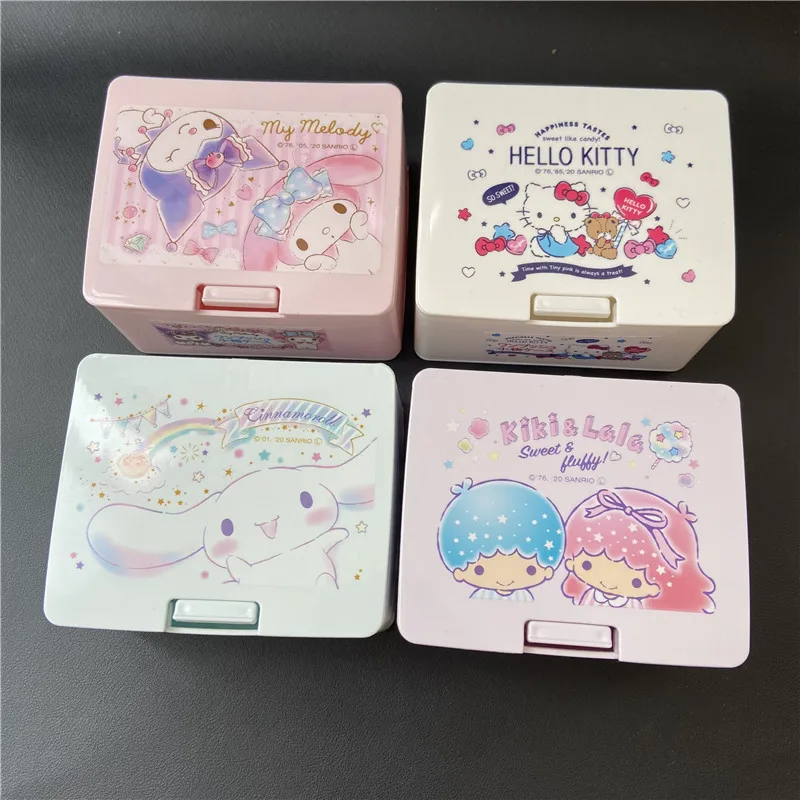 

Sanrio аниме My Melody Cinnamoroll Hello Kitty маленькие двойные звезды коробка для хранения милый студенческий мультяшный Настольный Органайзер