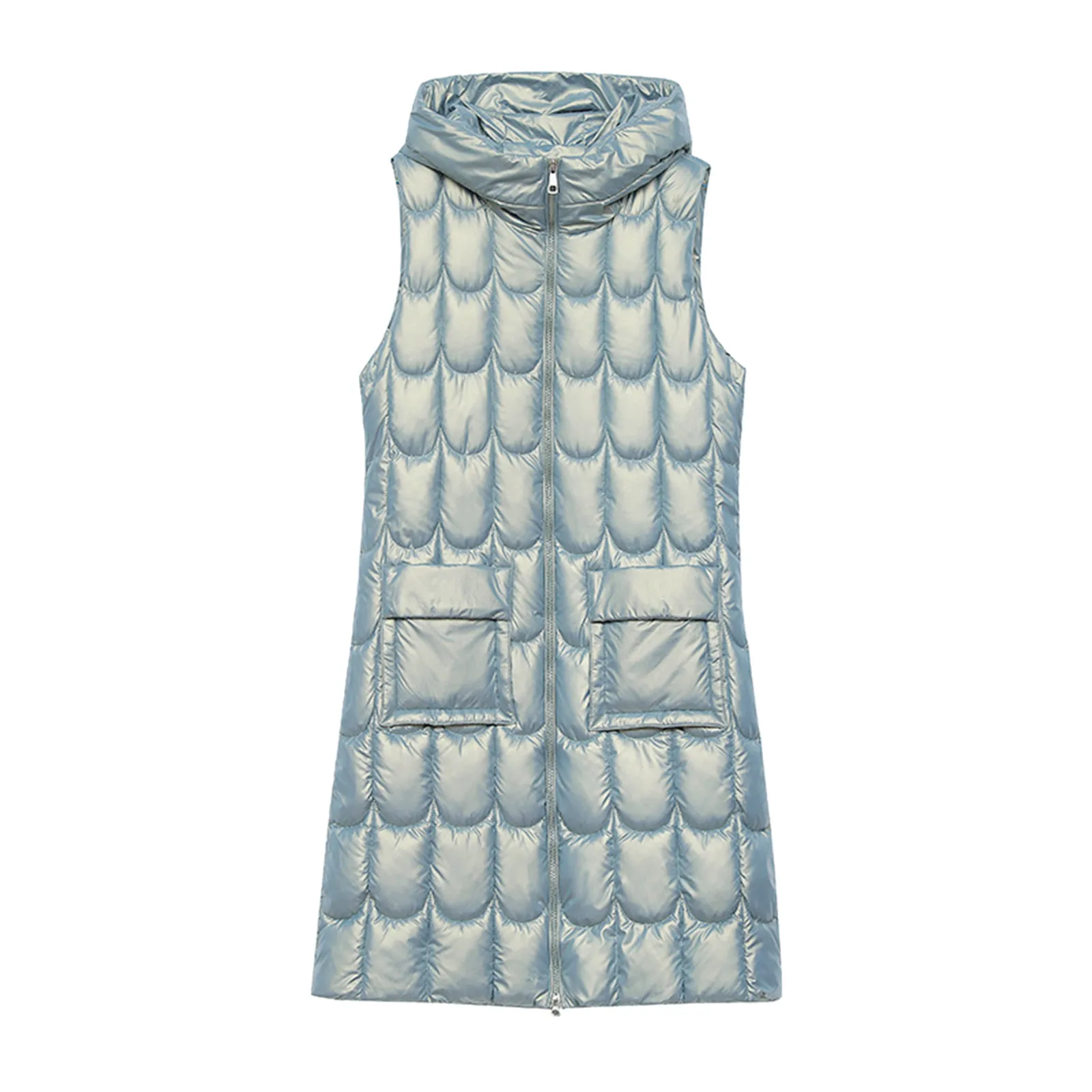 Womens Fashion Jacket Down Cotton Vest Winter Sleeveless Horse Clip Jacket Fashion Casual Warm Down Coat Solid Color Outwear