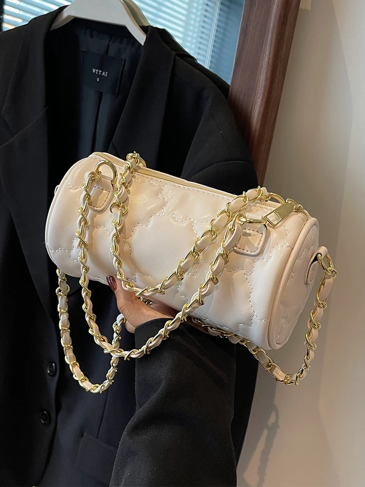 

2023 летняя модная женская сумка с цепочками, модный дизайн, женская сумка через плечо из искусственной кожи с роскошной текстурой