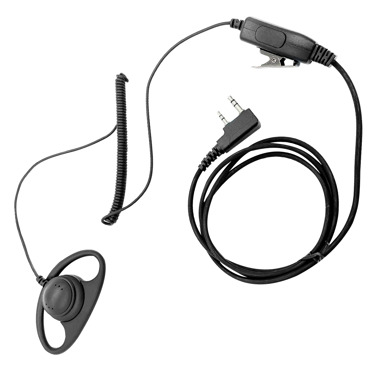 PTT MIC D Shape Earpiece Headset for baofeng BF-F8HP, BF-F9, BF-F9 V2+, RD-5R  Walkie Talkie Ham Radio Hf Transceiver Handy
