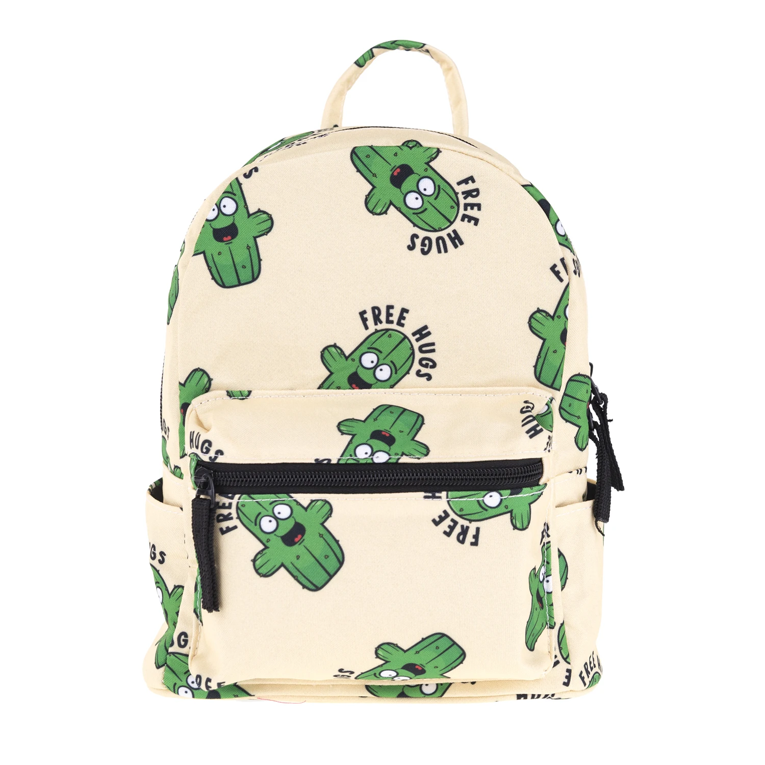 Mini cute printed cactus pattern backpack for women shopping outing tourism backpack for students school bag