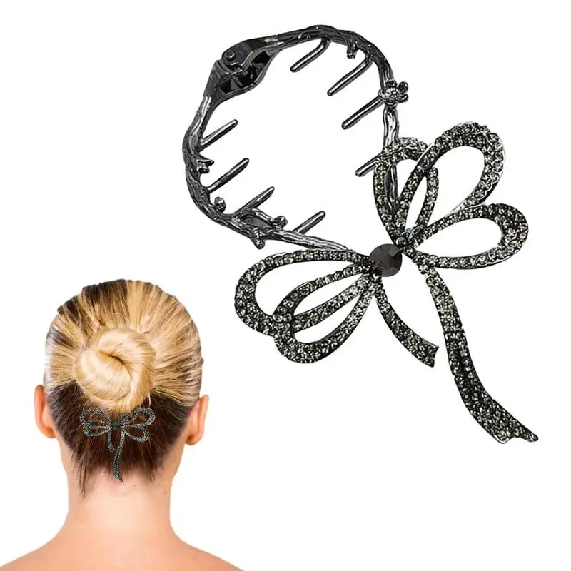 

Зажим для волос Sdattor с бантом, зажим для волос с захватом, зажим для волос для девочек, держатель для волос с высоким конским хвостом, инструмент для быстрой укладки волос для работы, свадеб, вечеринок и amp