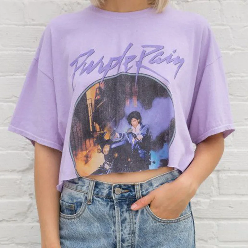 

Женская винтажная хлопковая рубашка с коротким рукавом, фиолетовая Повседневная Свободная Асимметричная рубашка с принтом пупка, большие ...