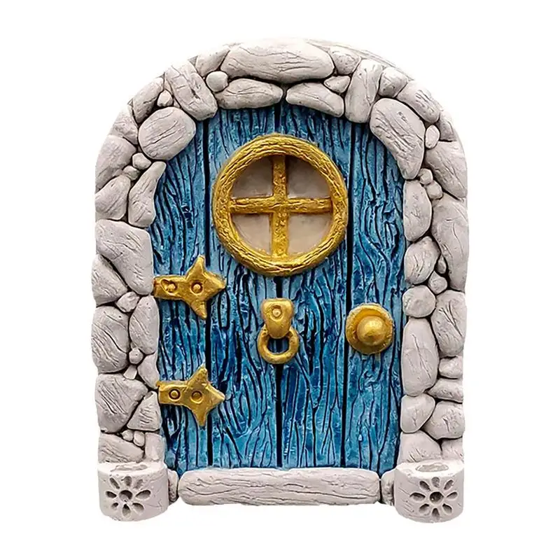 

Сказочные двери для деревьев, уличная миниатюрная сказочная дверь сказочного эльфа, уличное украшение, аксессуары для украшения дома из де...