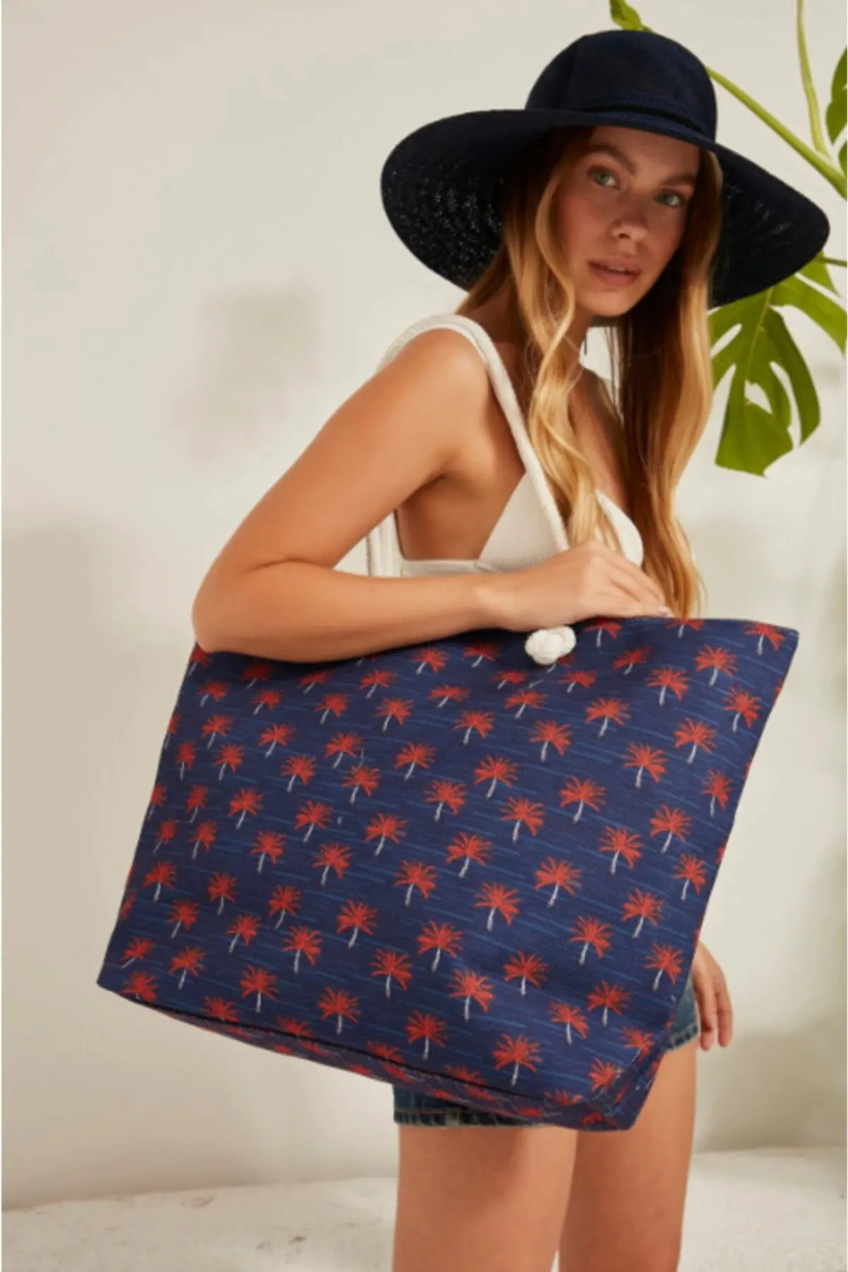 

Женская пляжная сумка-тоут, Модный летний вместительный топ на плечо с рисунком