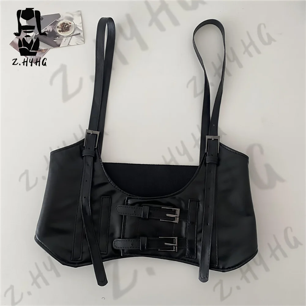 Fashion PU Leather Women Corseted Waist Belt Body Bondage Sexy Lingerie Slim Chest Strap Belt Gothic Accessories Garter Belt