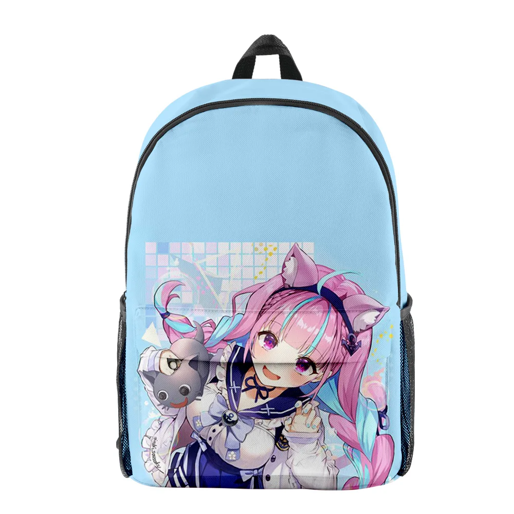 

Harajuku HOLOLIVE minato aqua 3D Print Student School Bags Youthful Notebook Backpacks Oxford Waterproof Boys/Girls Travel Bags