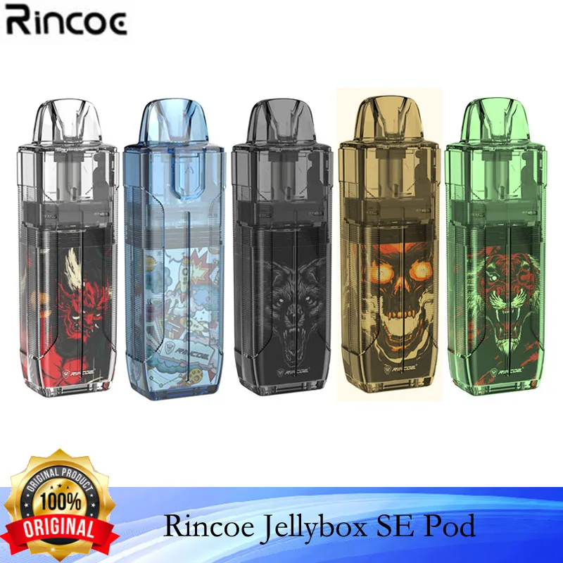 

Оригинальная электронная сигарета Rincoe Jellybox SE, набор для вейпа, аккумулятор 500 мАч, картридж 2,8 мл, испаритель Ом, электронная сигарета мощностью 10-13 Вт