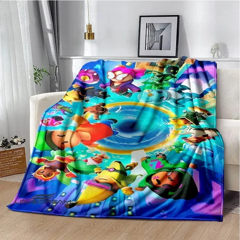 Одеяла с 3D принтом Game Cartoon Stumble-guys теплое фланелевое одеяло мягкое и удобное