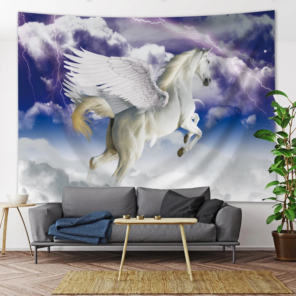 Pegasus Животные Печать декоративное искусство фотография Таро богемная стена