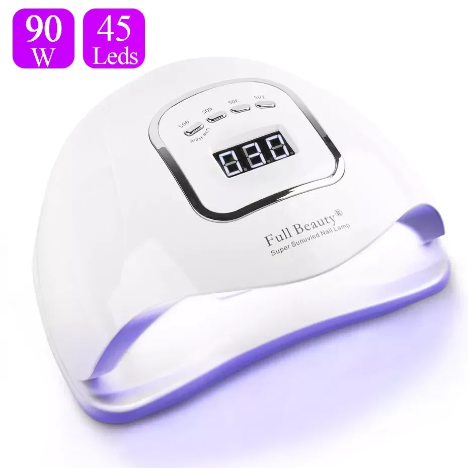 

NEW2023 90W Nail Dryer LED UV Lamp Nail Set Dual Leds Curing Gel Polish Varnish Auto Sensor Sun Light Manicure Tools TRFB5X