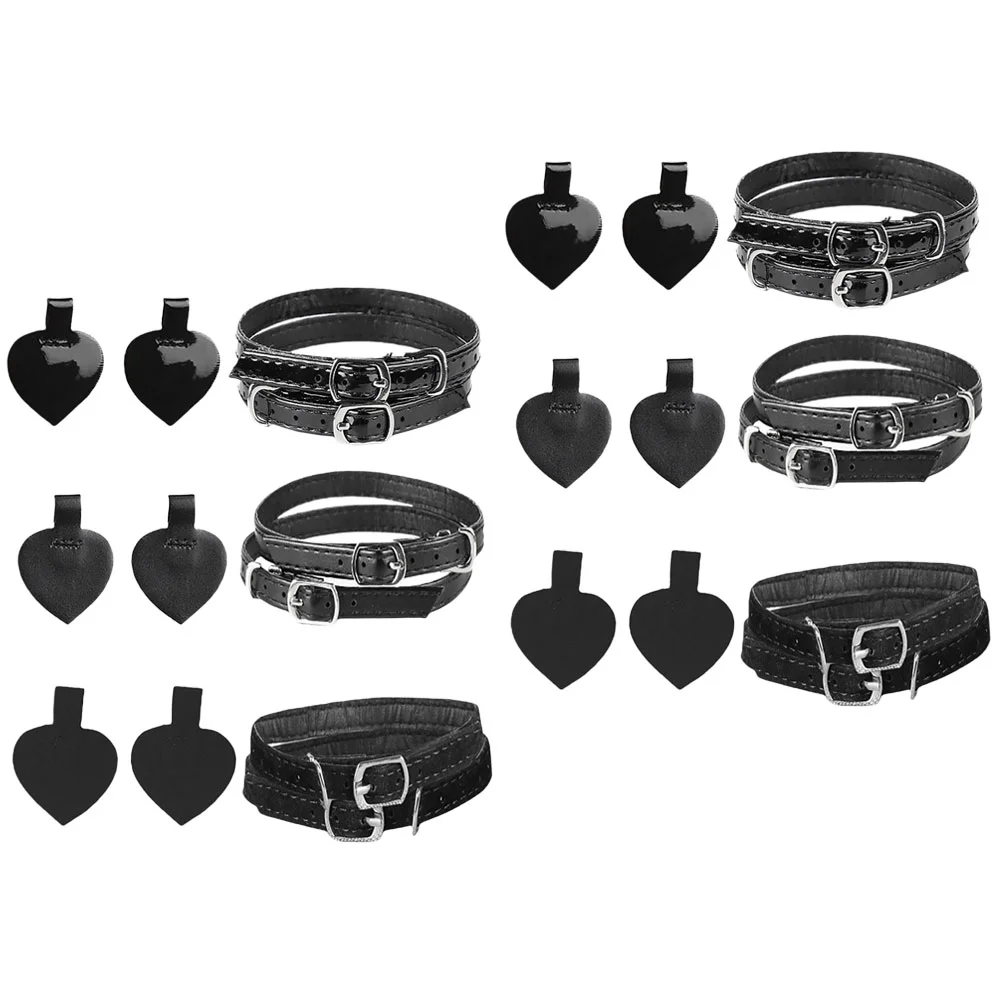 

6 Sets Dress Shoes Women Heels Shoelaces Straps High Ankle Fit Accessories Pu Buckle Miss