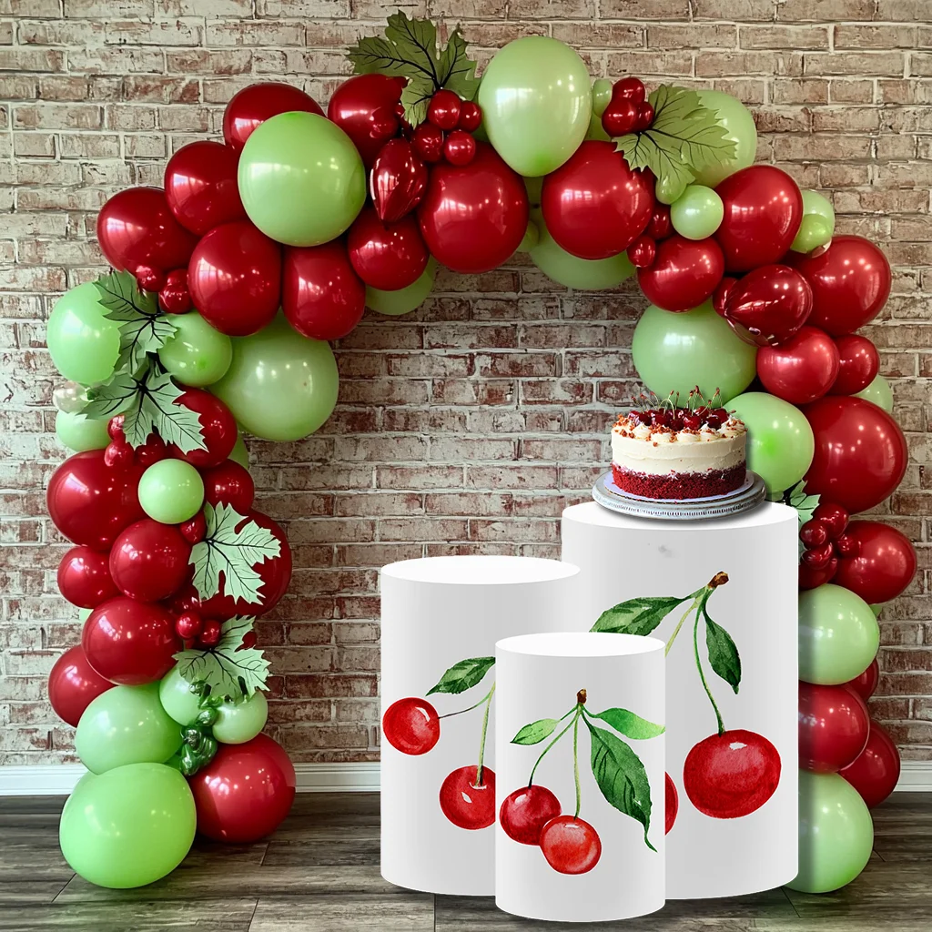 1 компл. (3 шт.) чехлы на цилиндры милые вишневые фрукты тема дня рождения