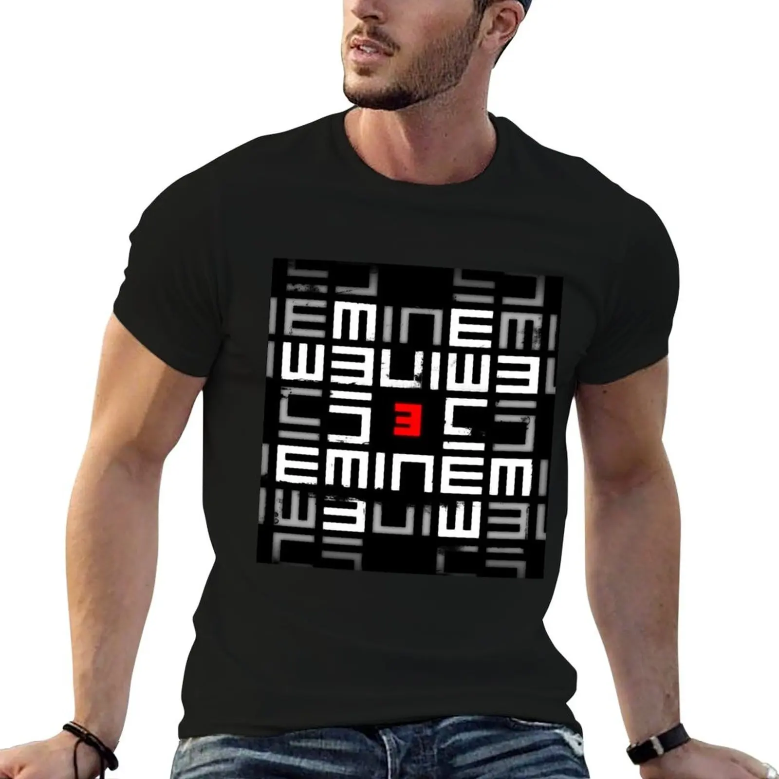 Фото Футболка с логотипом EMINEM 2022, футболка с простым графическим дизайном №1