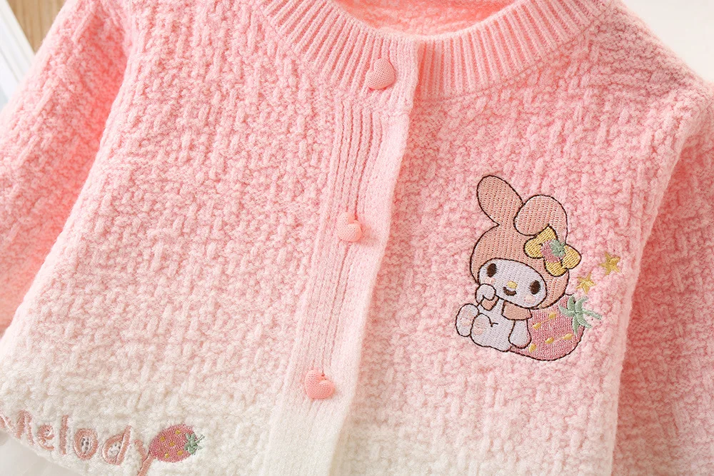 Sanrio My Melody платья для девочек комплекты одежды новые осенне-зимние вязаные